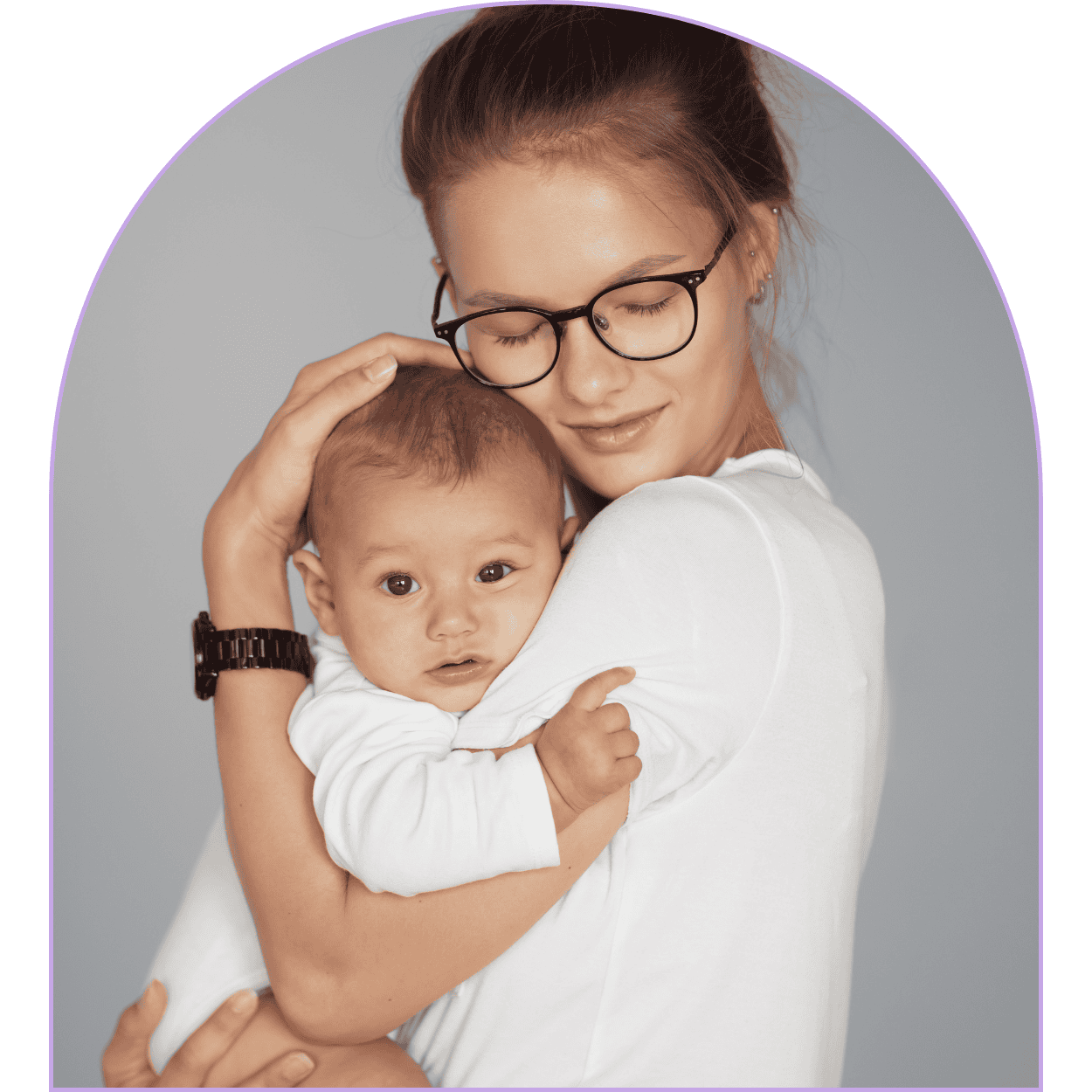 Mommy holding her baby